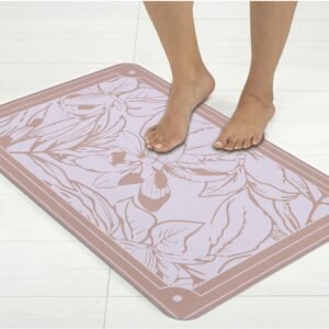 BELLA TRUE Rubber Bathroom Mat (Peach, Free)