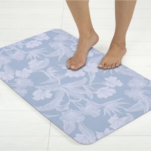 BELLA TRUE Rubber Bathroom Mat (Light Blue, Free)