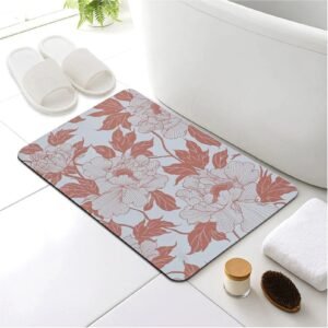 BELLA TRUE Rubber Bathroom Mat (Orange, Free)