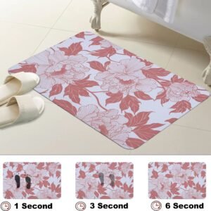 BELLA TRUE Rubber Bathroom Mat (Orange, Pack of 2, Free)