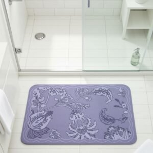 BELLA TRUE Rubber Bathroom Mat (Grey, Free)