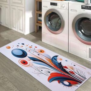 BELLA TRUE Rubber Kitchen Mat (White, Large)