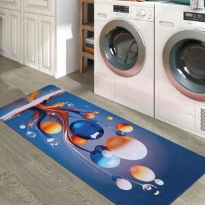 BELLA TRUE Rubber Kitchen Mat (Teal, Large)