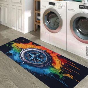 BELLA TRUE Rubber Kitchen Mat (Black, Large)