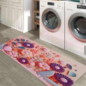 BELLA TRUE Rubber Kitchen Mat (Peach, Large)