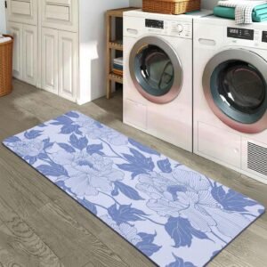 BELLA TRUE Rubber Kitchen Mat (Blue, Large)