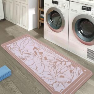 BELLA TRUE Rubber Kitchen Mat (Peach, Large)