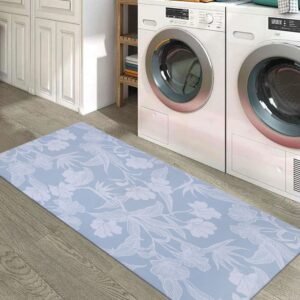 BELLA TRUE Rubber Kitchen Mat (Light Blue, Large)