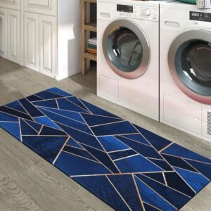 BELLA TRUE Rubber Kitchen Mat (Blue, Large)