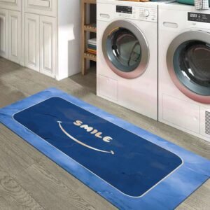 BELLA TRUE Rubber Kitchen Mat (Blue, Large)