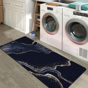 BELLA TRUE Rubber Kitchen Mat (Black, Large)