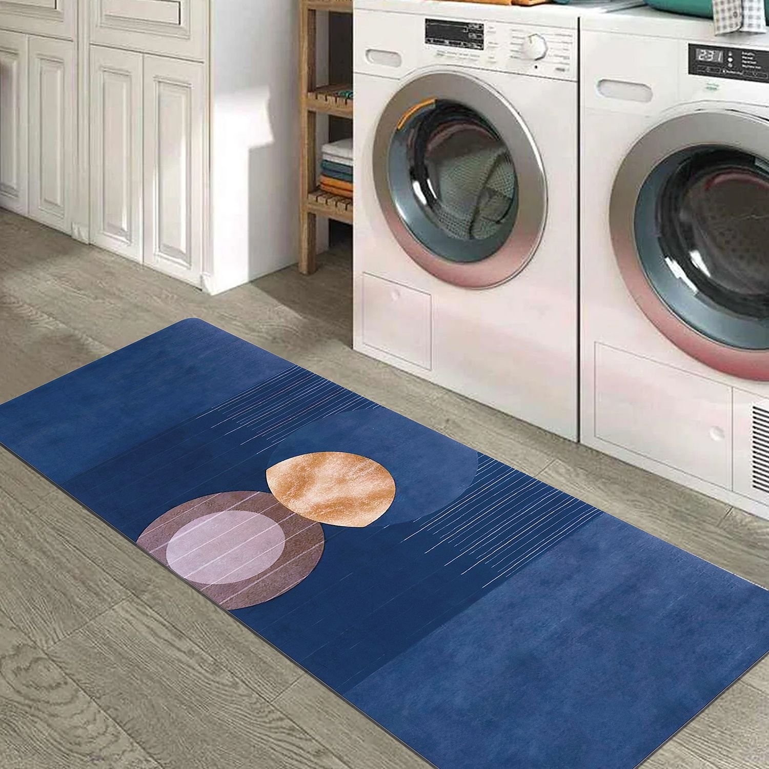 BELLA TRUE Rubber Kitchen Mat (Blue, Large)