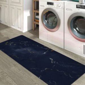 BELLA TRUE Rubber Kitchen Mat (Dark Blue, Large)