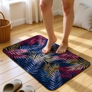 BELLA TRUE Rubber Bathroom Mat (Multicolor, Medium)