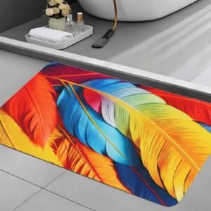 BELLA TRUE Rubber Bathroom Mat (Multicolor, Medium)