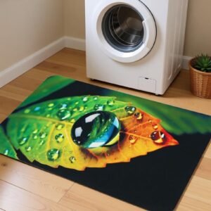 BELLA TRUE Rubber Bathroom Mat (Natural Green, Medium)